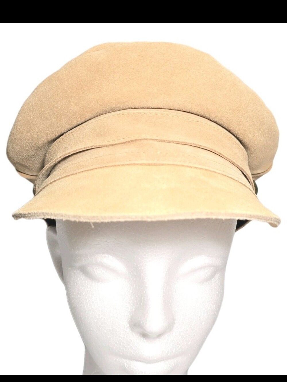 Lack of Color Newsboy Cap Beige Suede Hat Size Small - New.